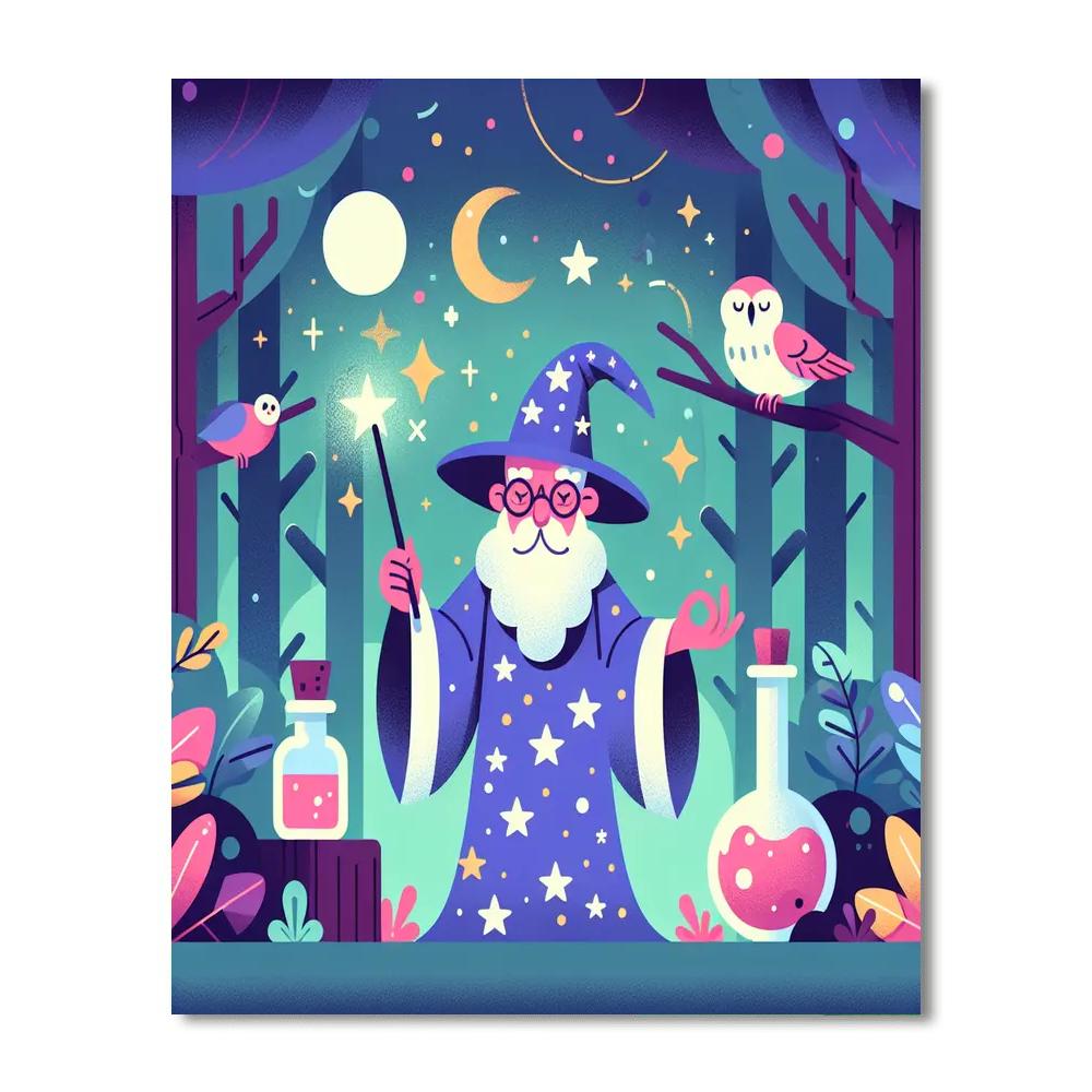 Whimsical Wizard's Realm Paint By Numbers