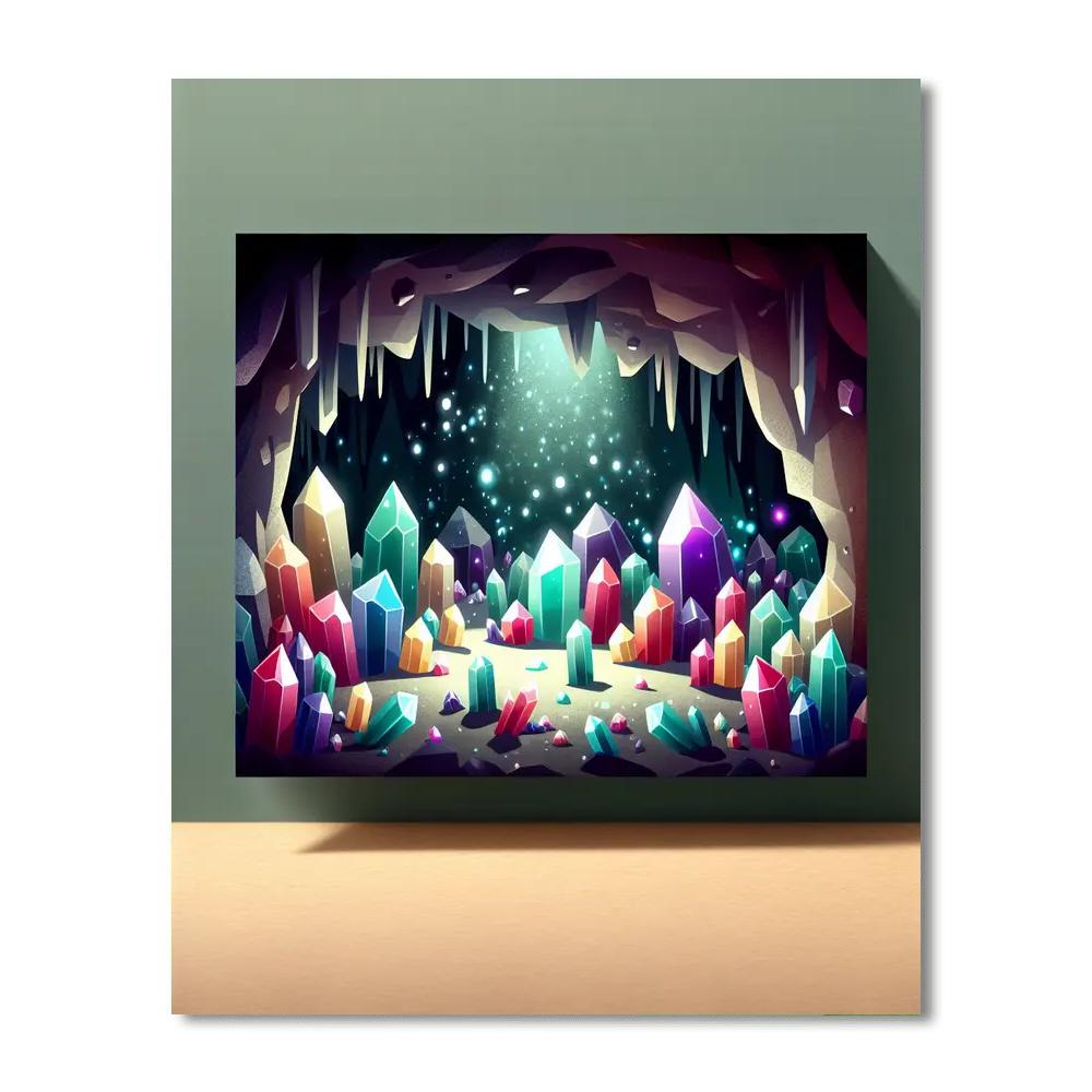 Mystical Crystal Cavern Paint By Numbers Art