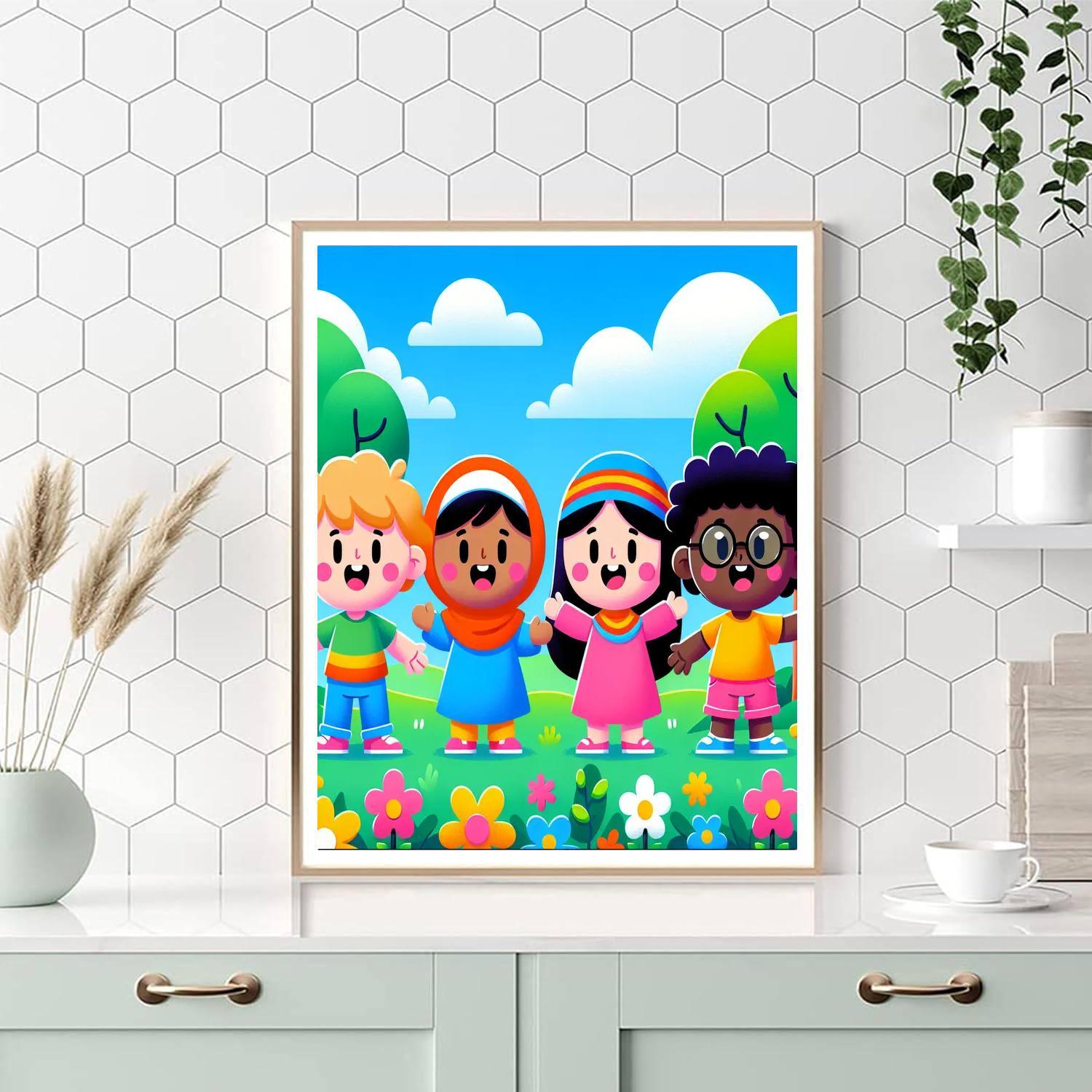 Bubbly Buddies Paint By Numbers Art