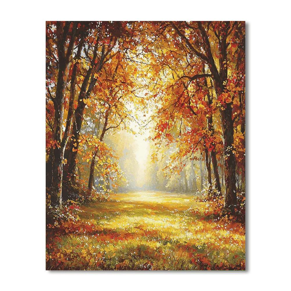 John Constable Inspired Golden Autumn Glade  Painting By Numbers Kit