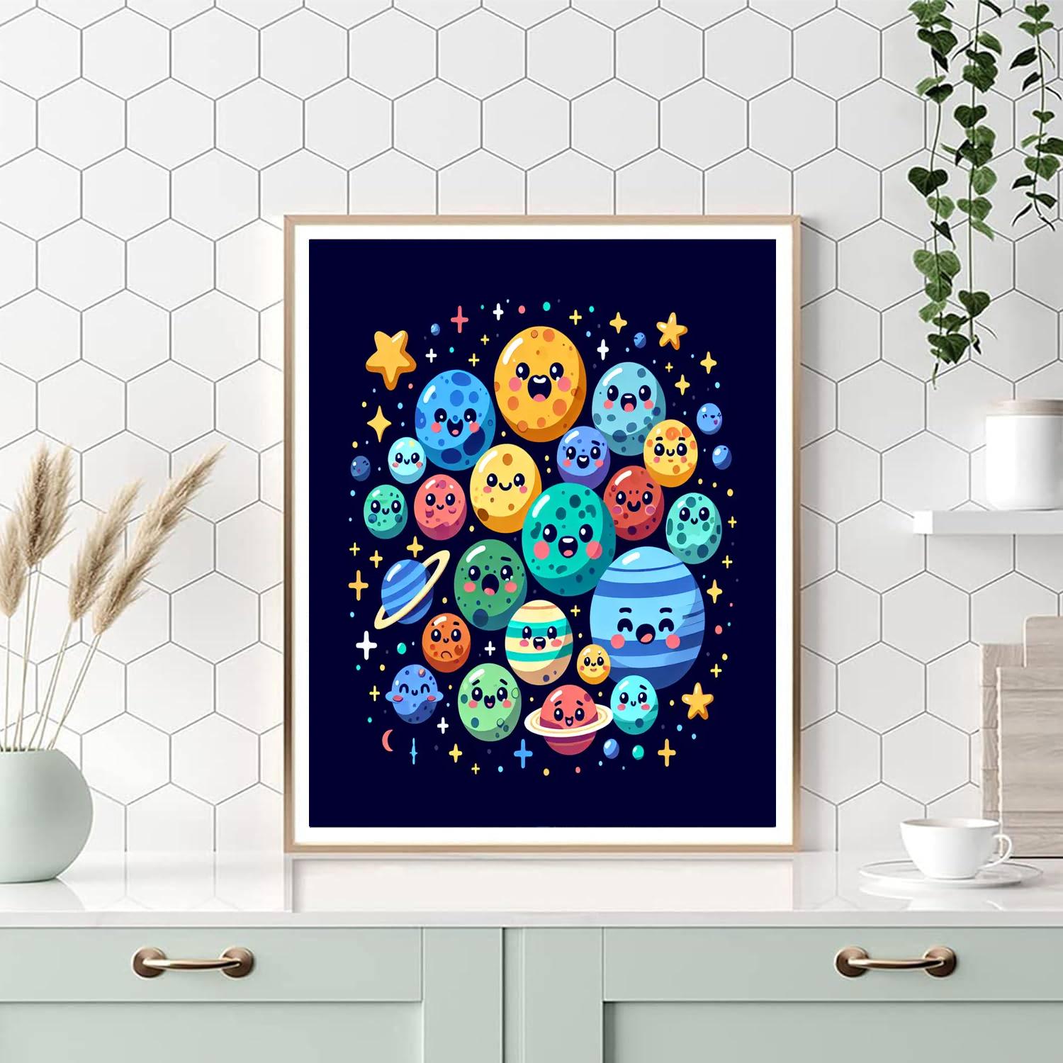 Mysterious Outer Space DIY Paint By Numbers