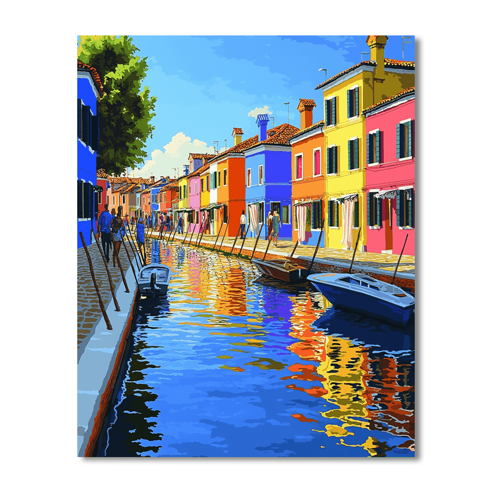 Burano Island Painting Number Kit