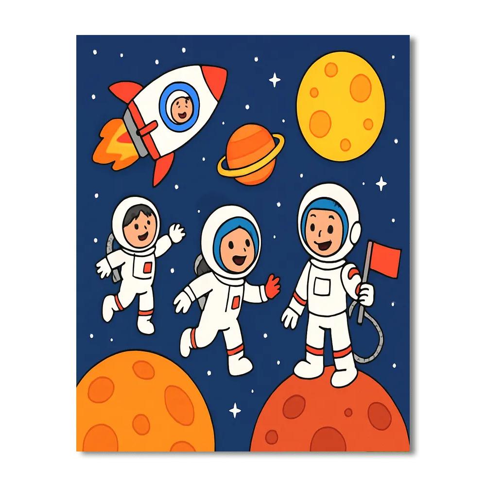 Celestial Space Mission Paint By Numbers