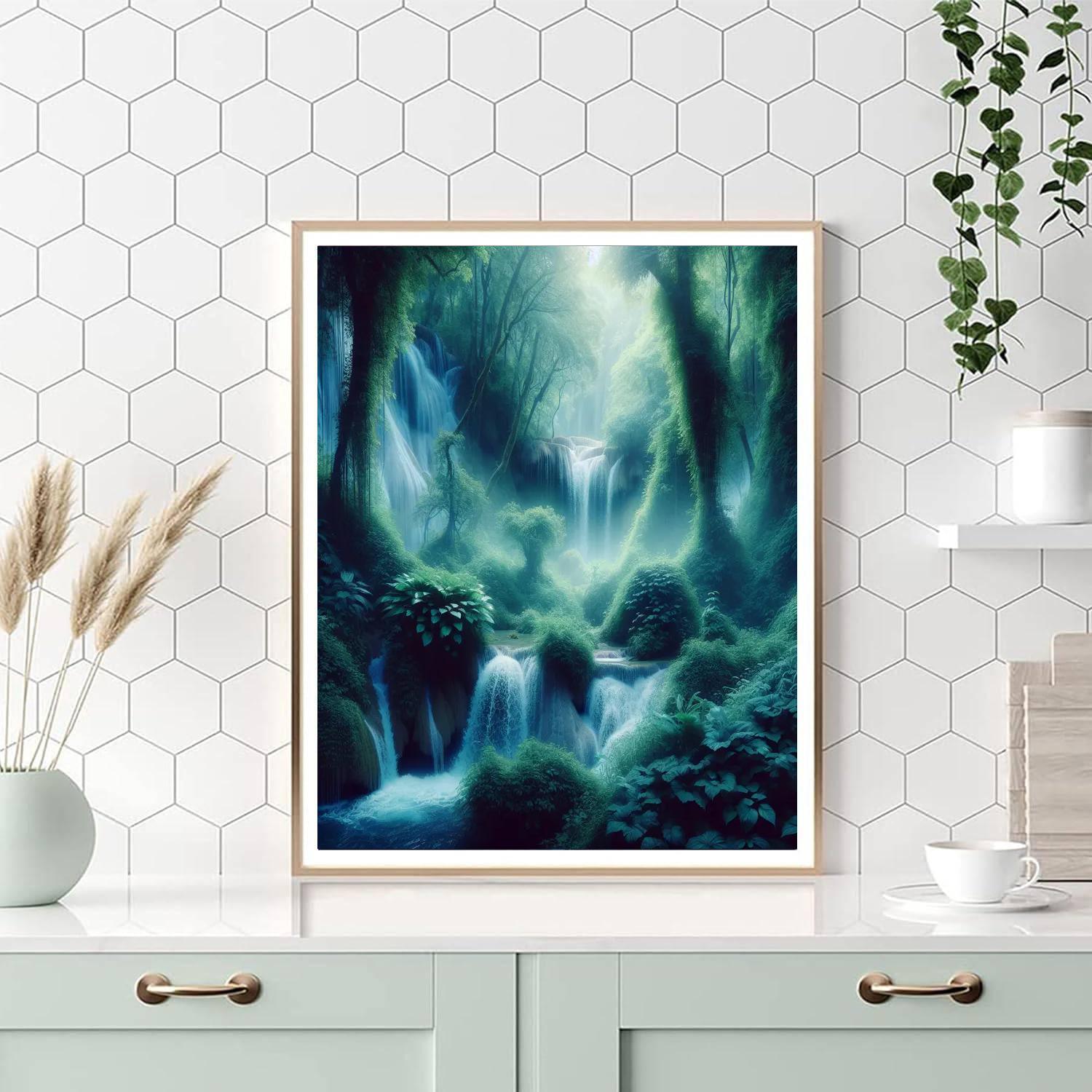 Ethereal Waterfall Paint By Numbers Art