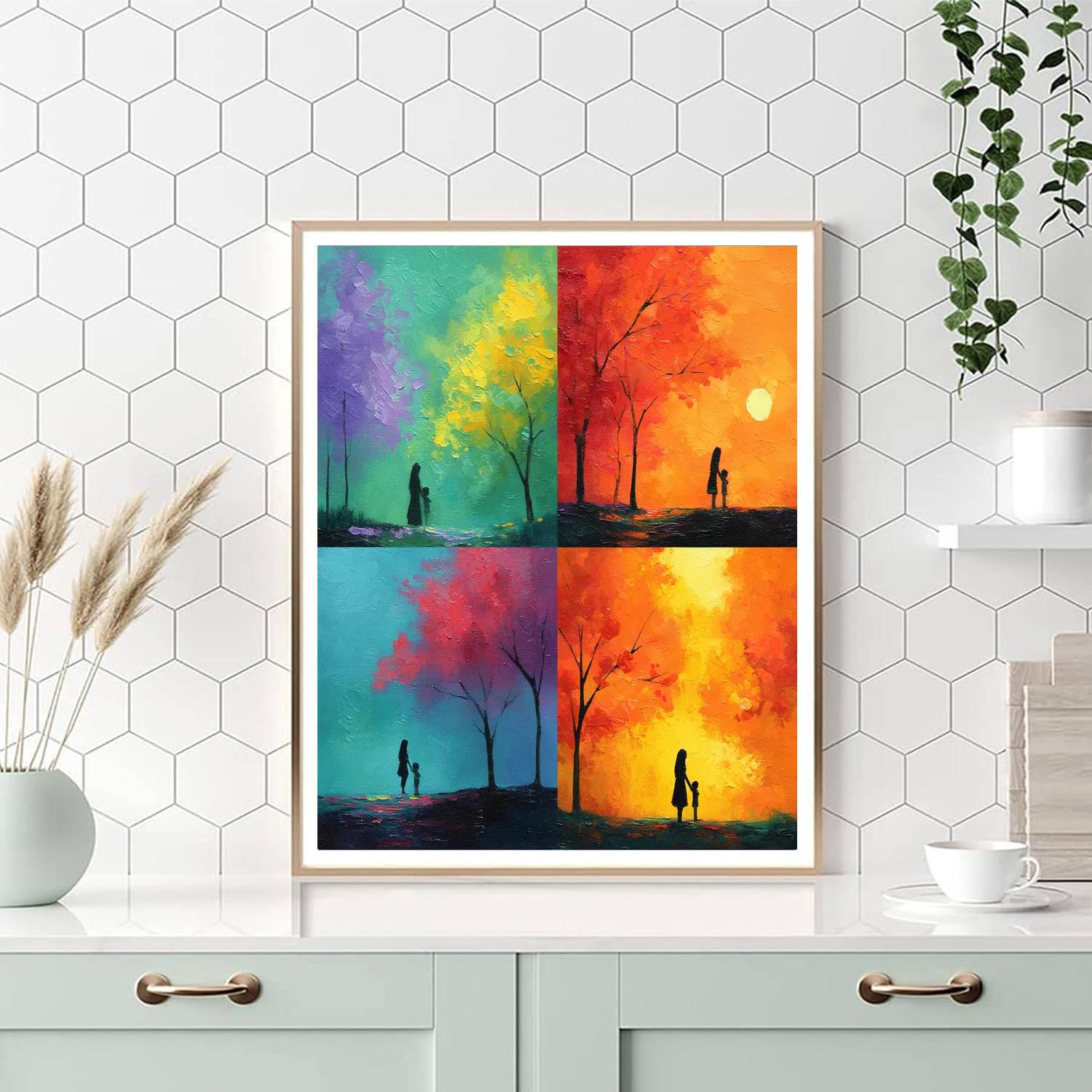 Motherhood Through The Seasons Painting Number Kit