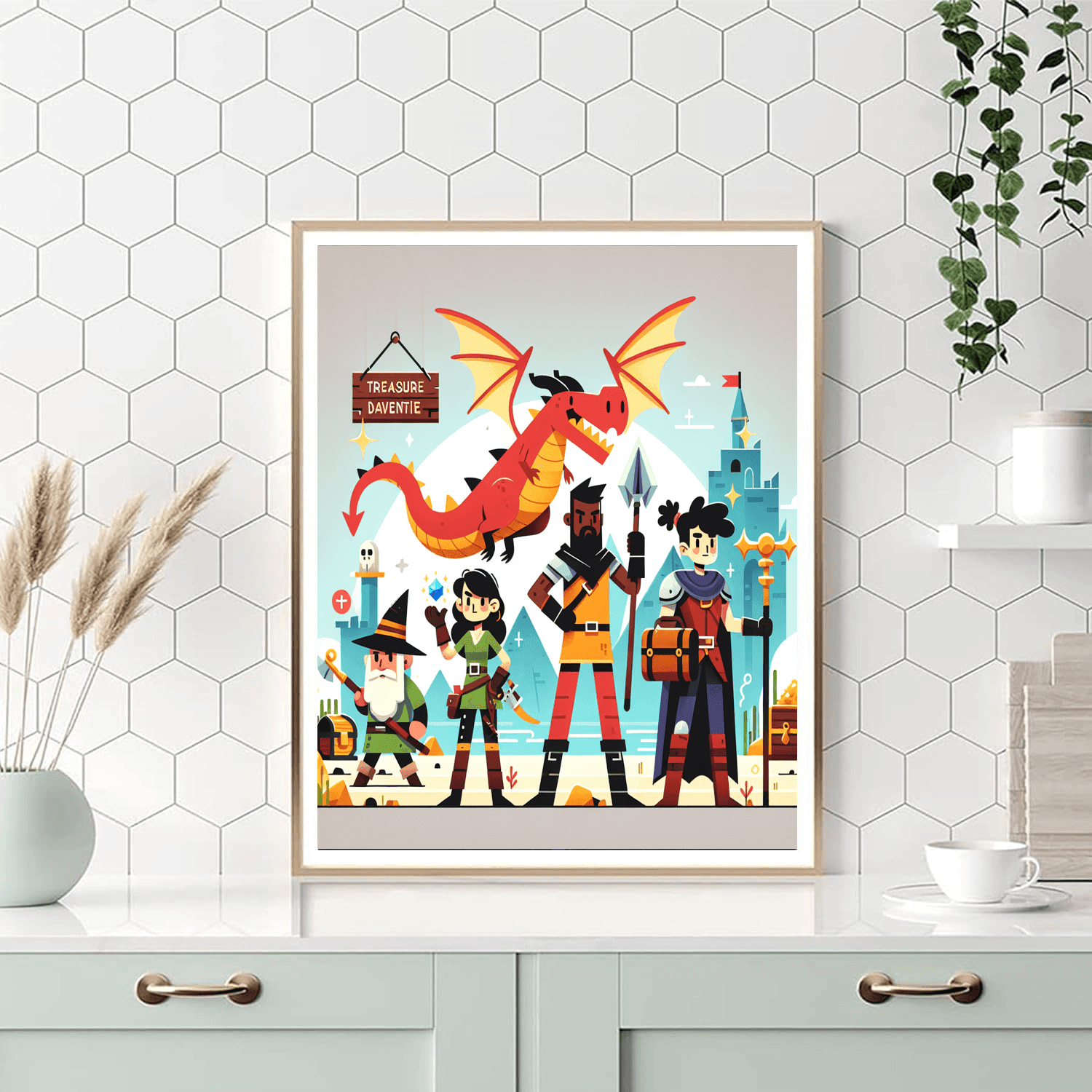 Dragon's Treasure Hunt Paint By Numbers Art