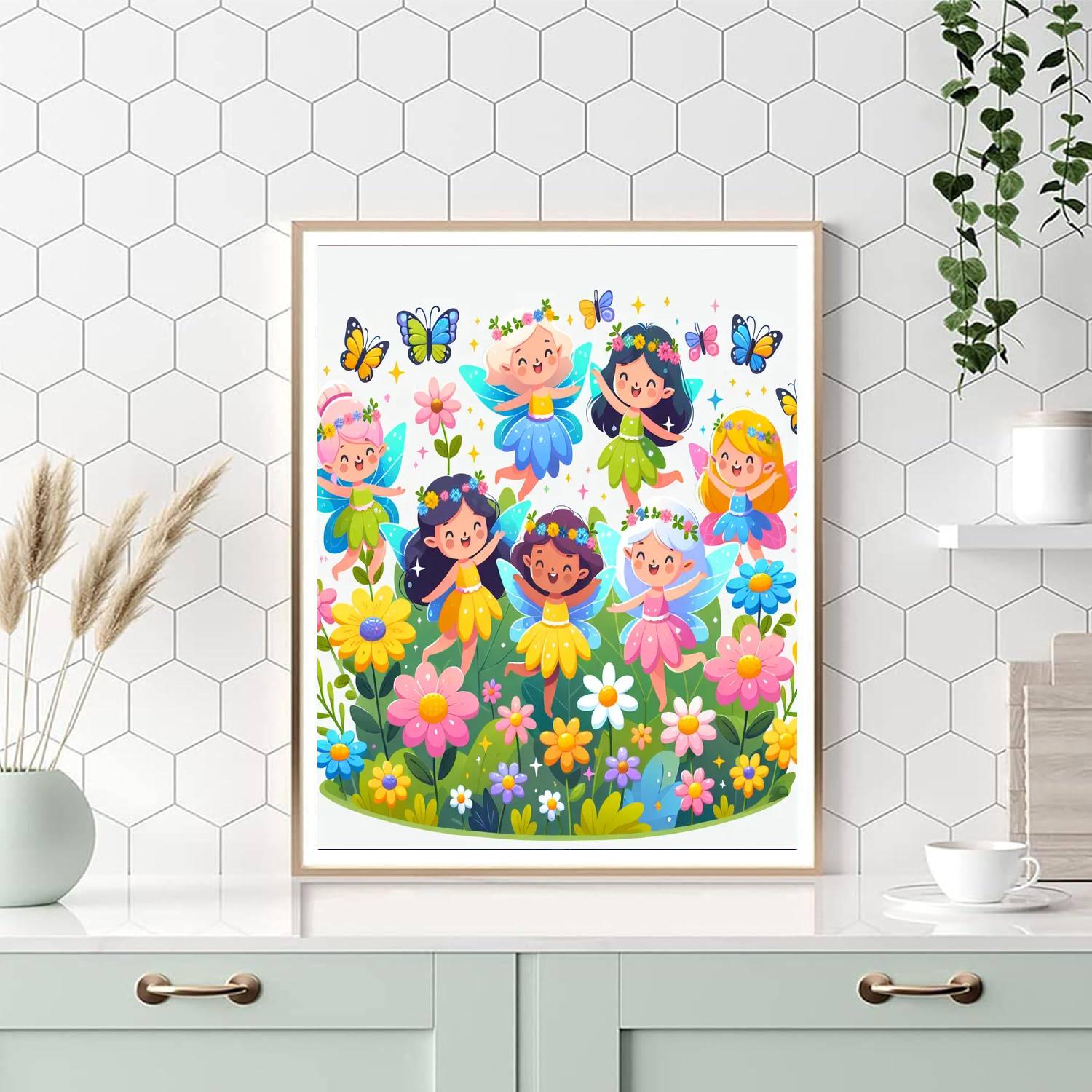 Creative Garden Fairies Number Painting