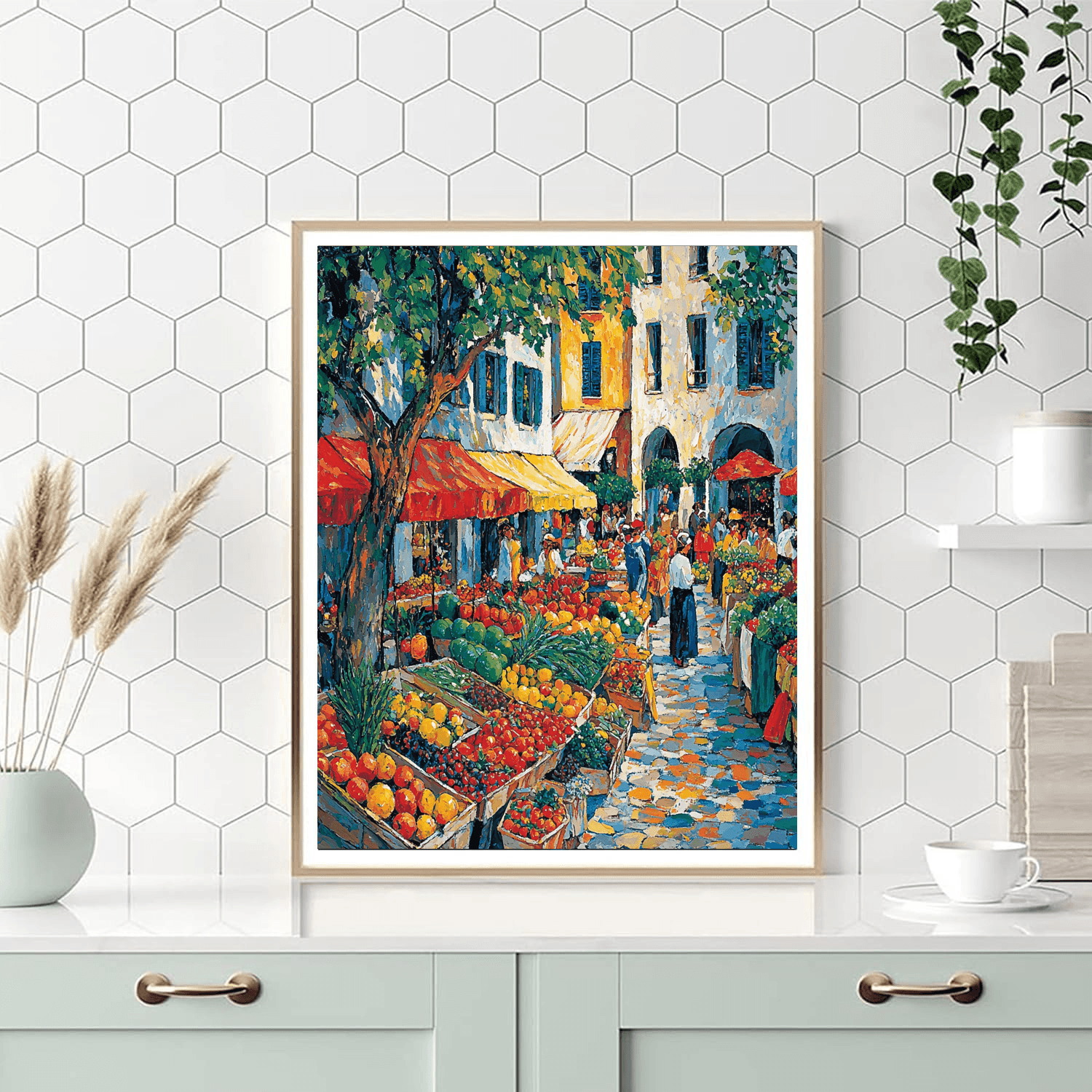 Pierre Bonnard Inspired Joyful Market Day  Painting By Numbers Kit