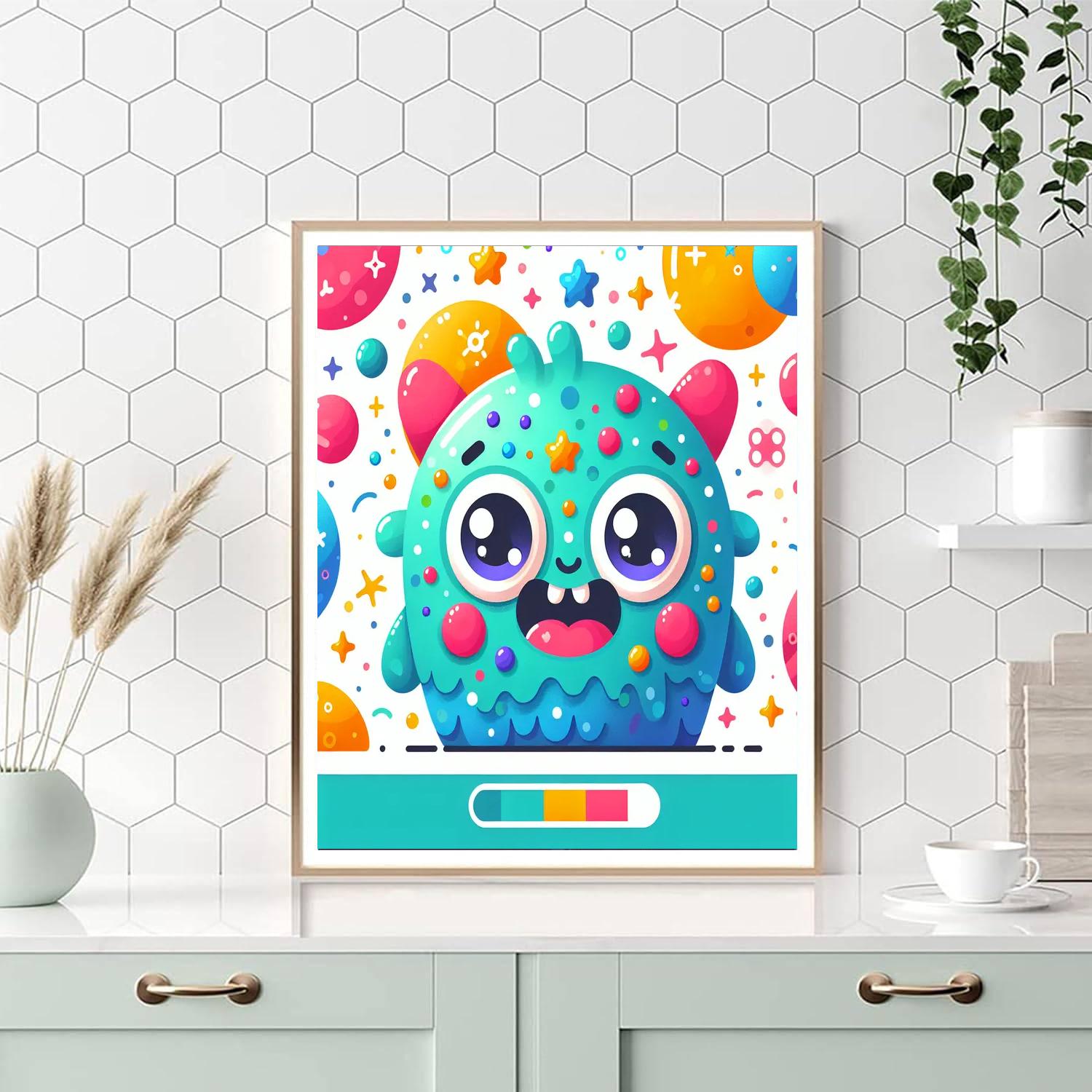 Happy Monster Numbered Painting Kits