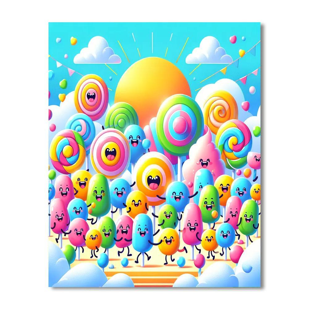 Adventure On Candy Island Painting Number Kit