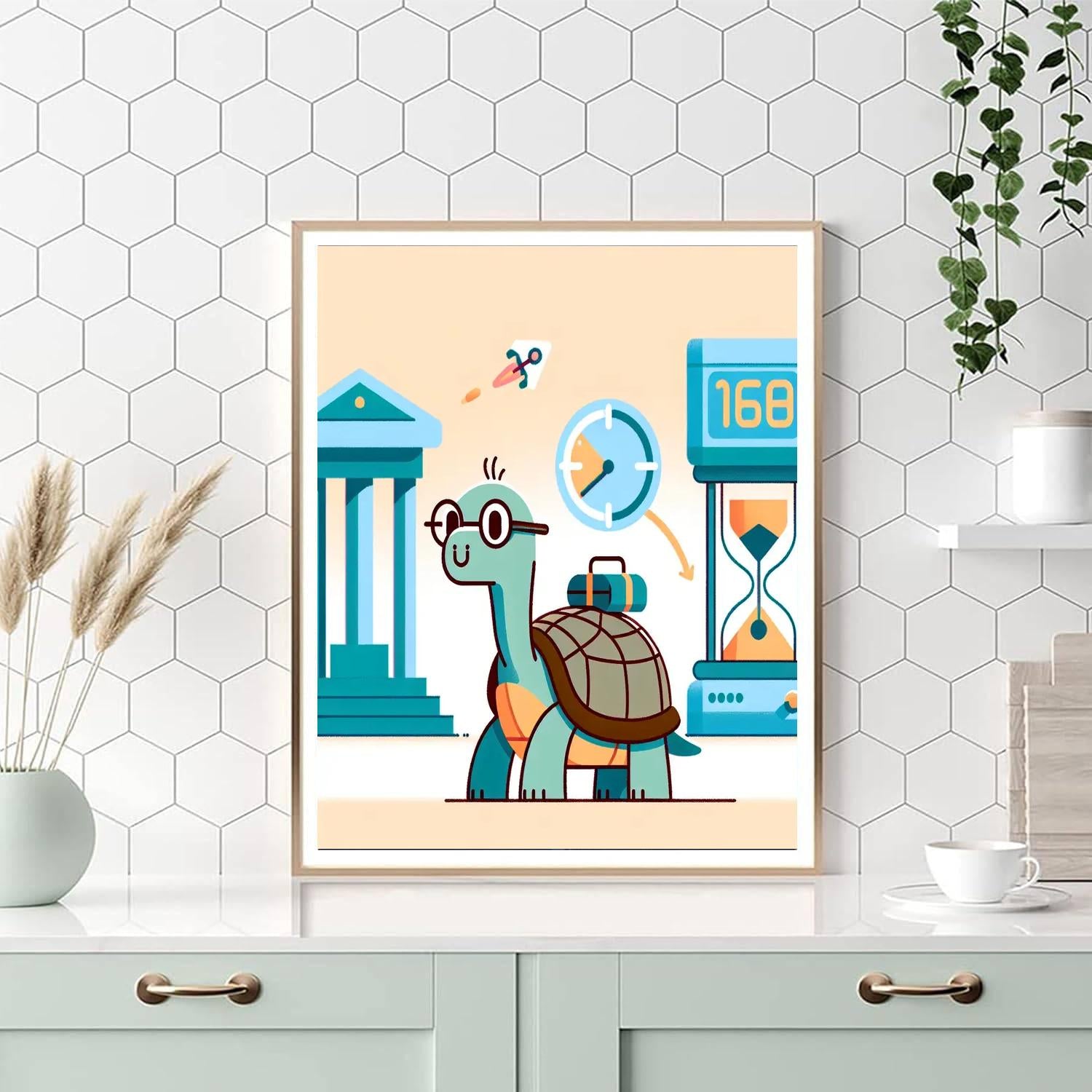 Time-traveling Tortoise Number Painting