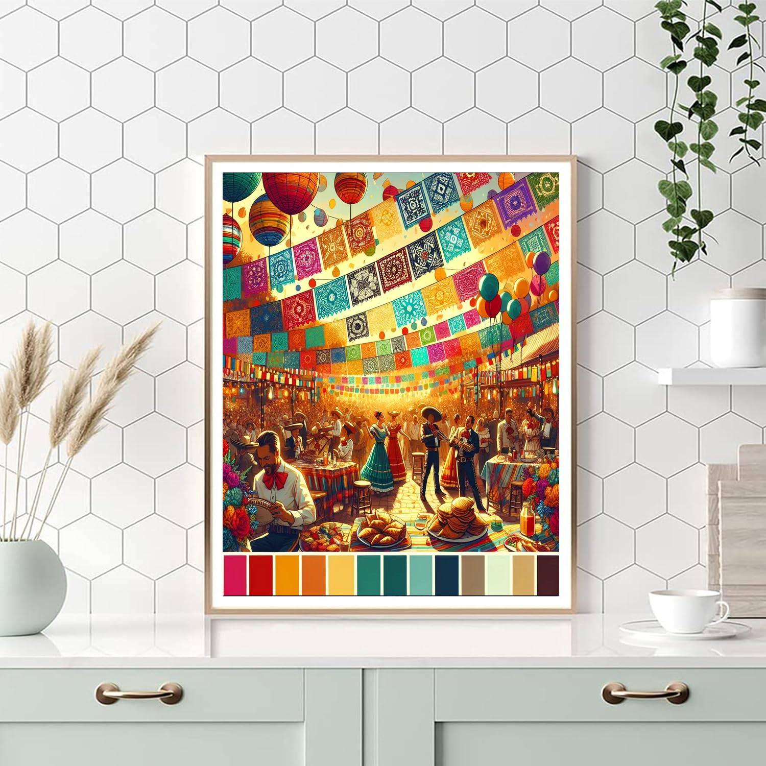 Lively Fiesta Celebration Paint By Numbers Kits