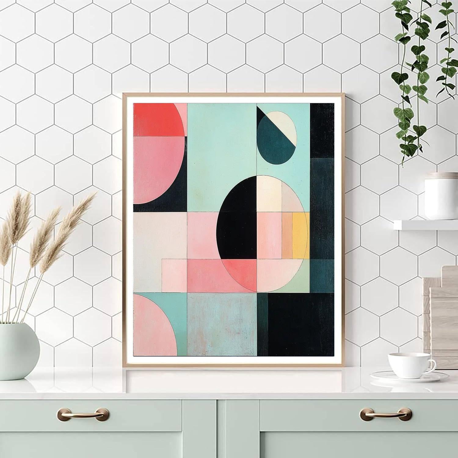 Kazimir Malevich Inspired Geometric Silence  Numbered Painting Kits