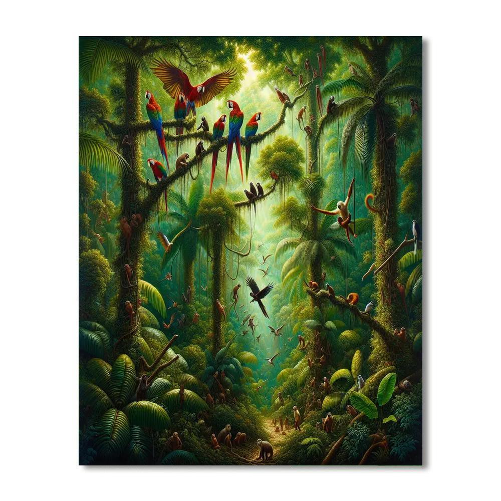 Jungle Canopy Adventure Numbered Painting Kits