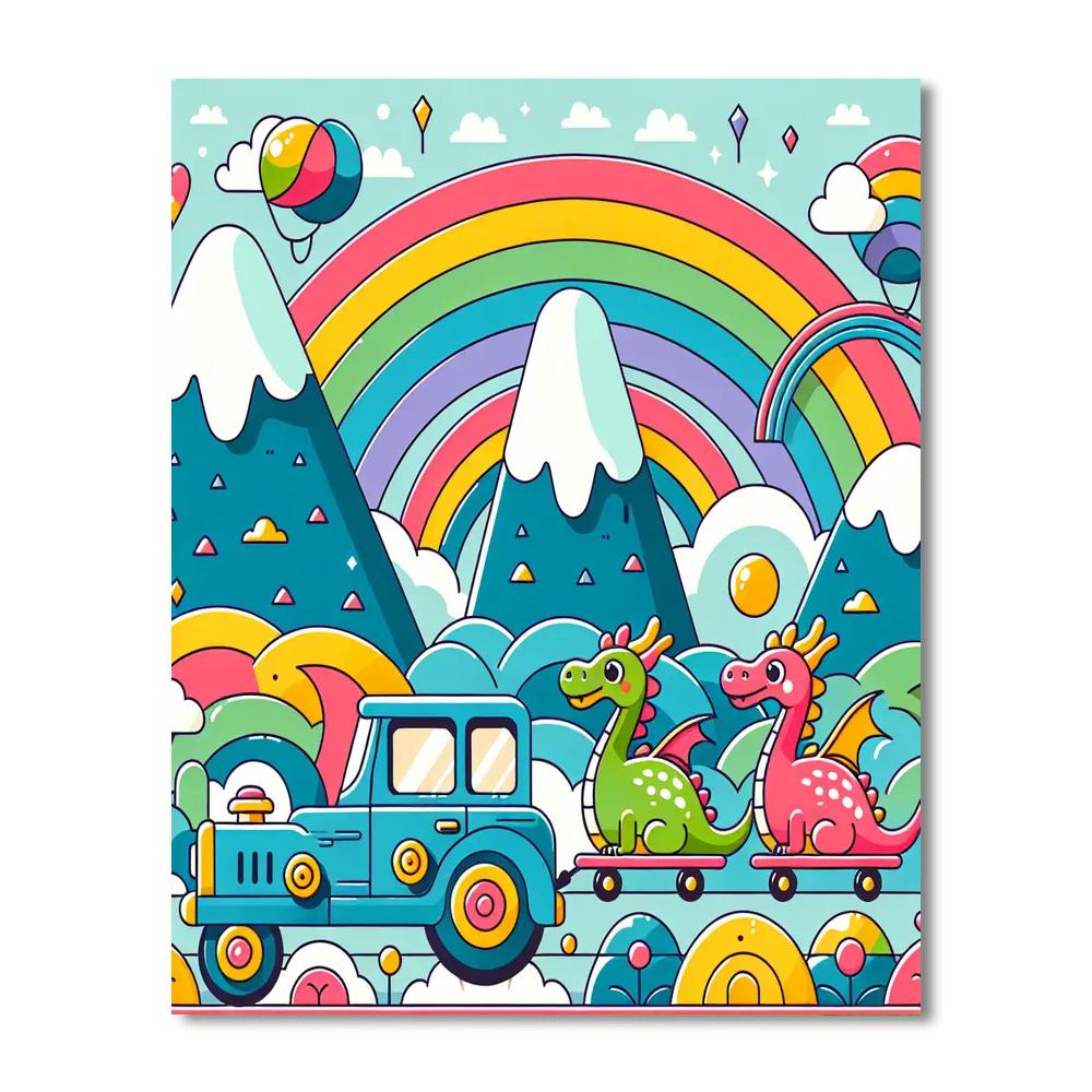 Dreamland Drive Paint By Numbers Art