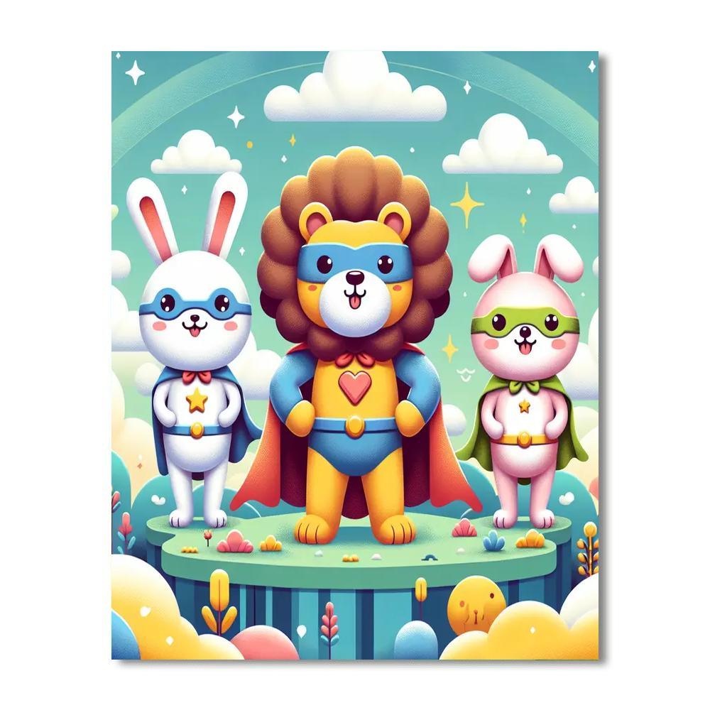 Heroic Animal Friends Paint By Numbers