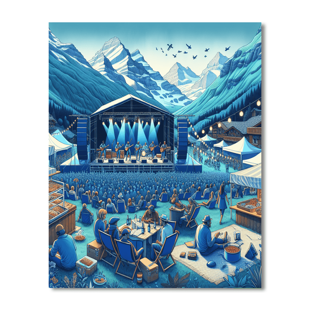 Tremblant Blues Festival DIY Paint By Numbers