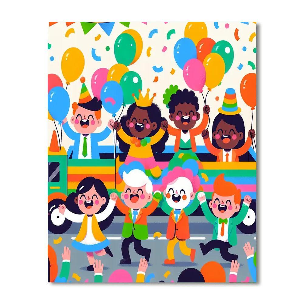 Happy Rainbow Festival Numbered Painting Kits