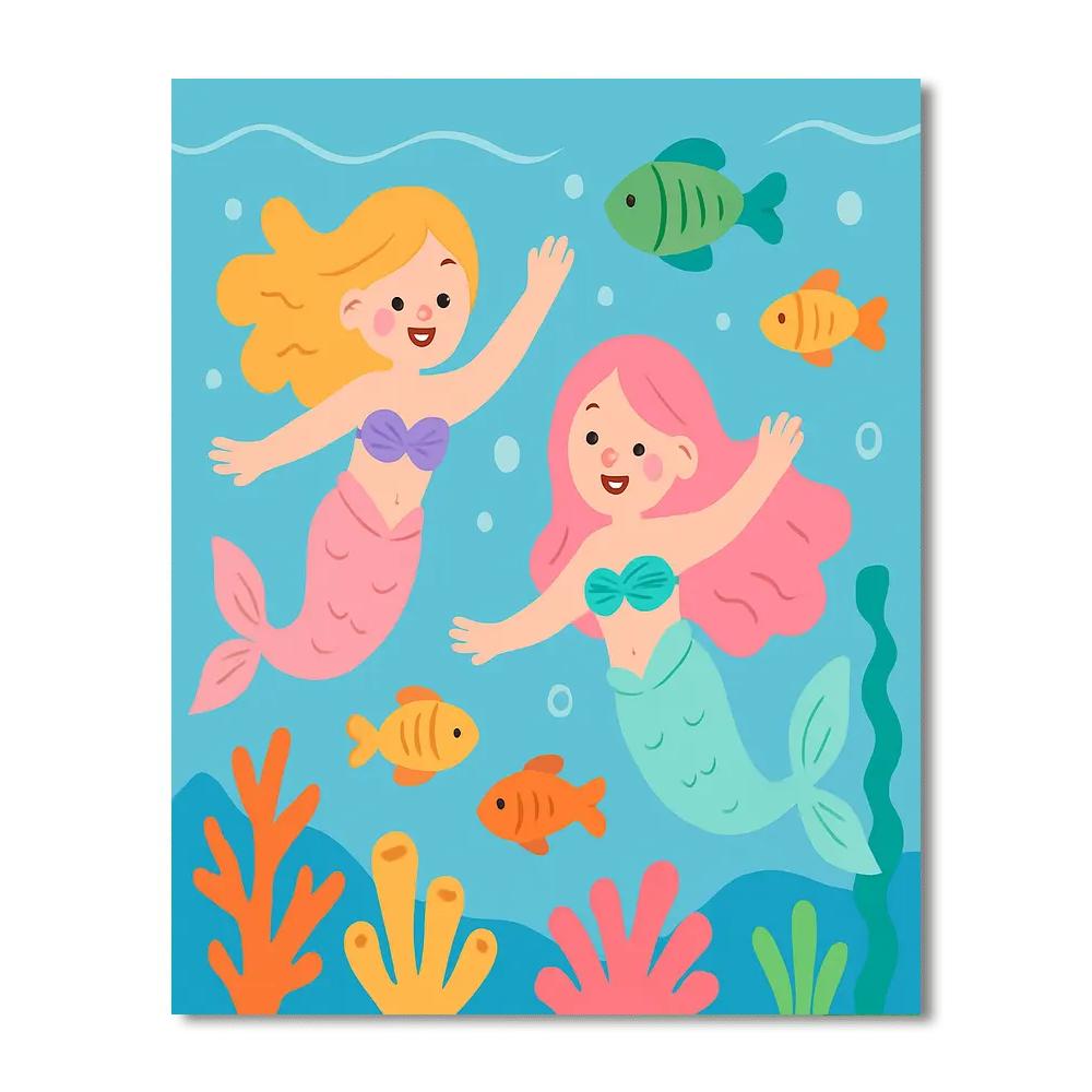 Joyful Mermaids Painting By Numbers Kit