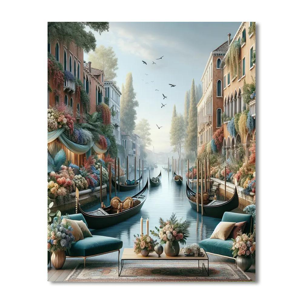 Charming Venetian Canals Paint By Numbers Kits