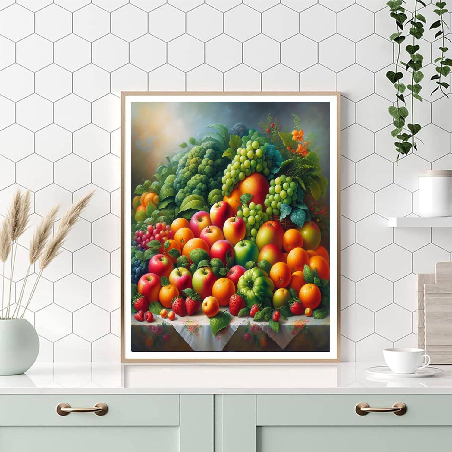 Delightful Fruit Harvest Paint By Numbers Art