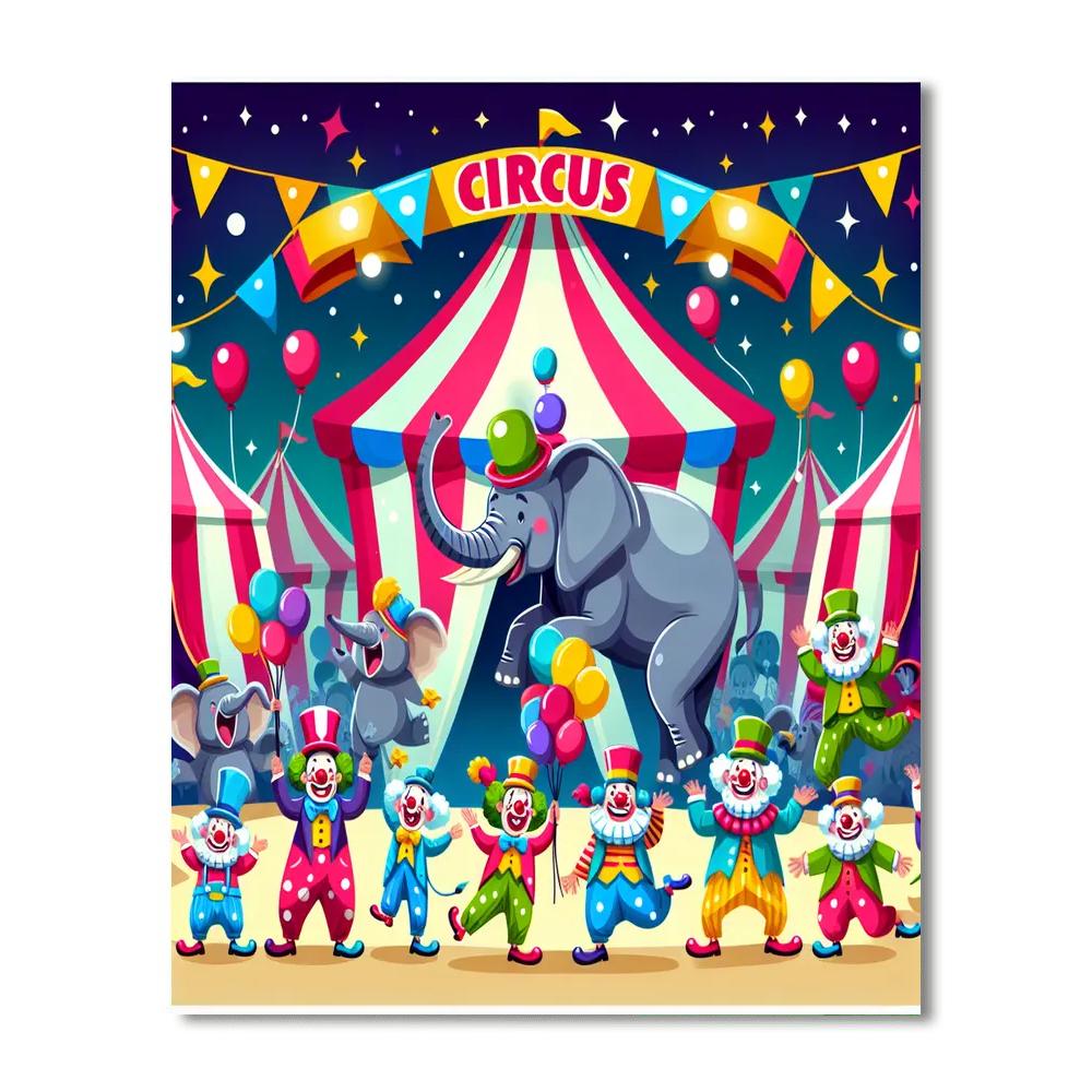 Circus Time Fun Painting By Numbers Kit