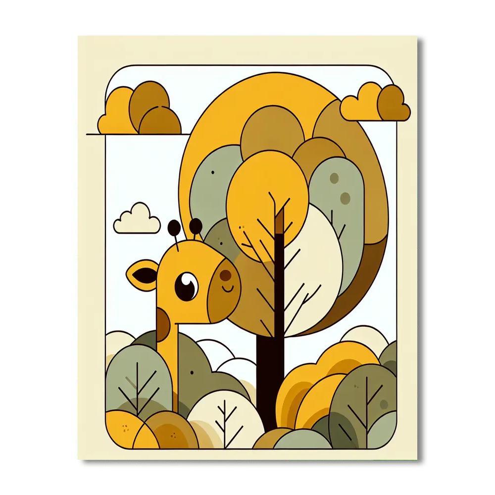 Gentle Giraffe Gathering Paint By Number