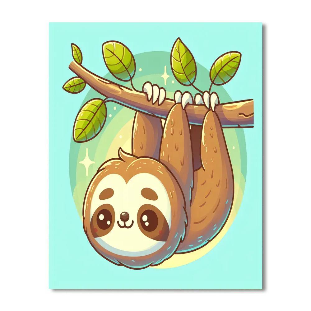 Cheerful Sloth Paint By Numbers Kits