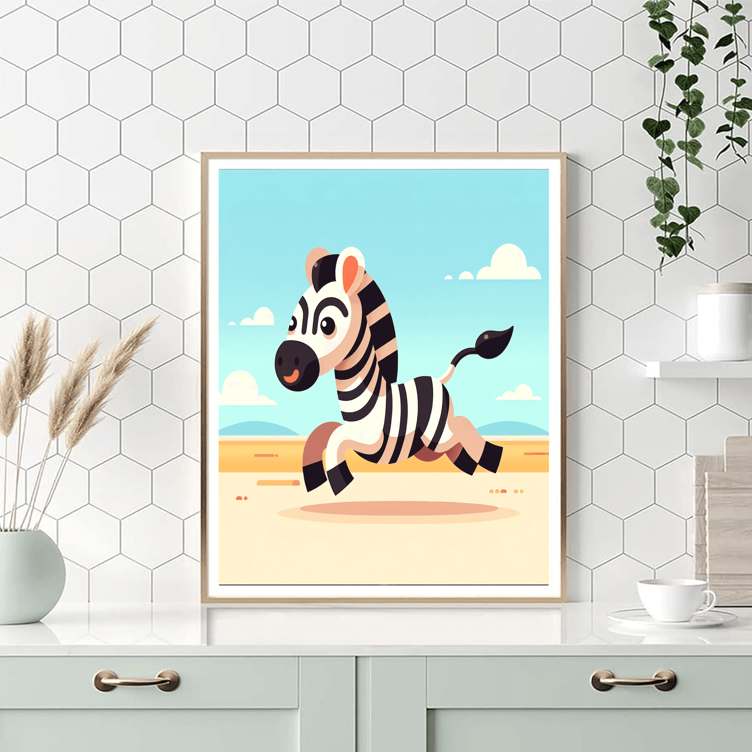Zesty Zebra Number Painting