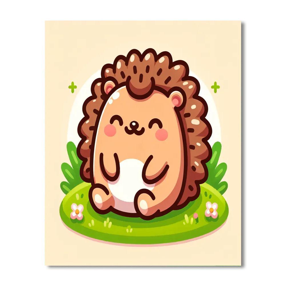 Funny Hedgehog Painting By Numbers Kit