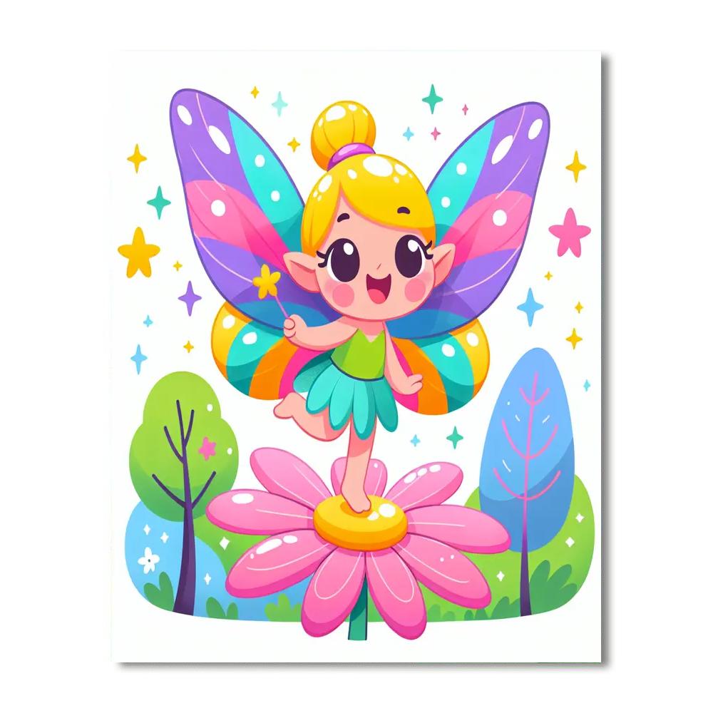 Happy Fairy Number Painting