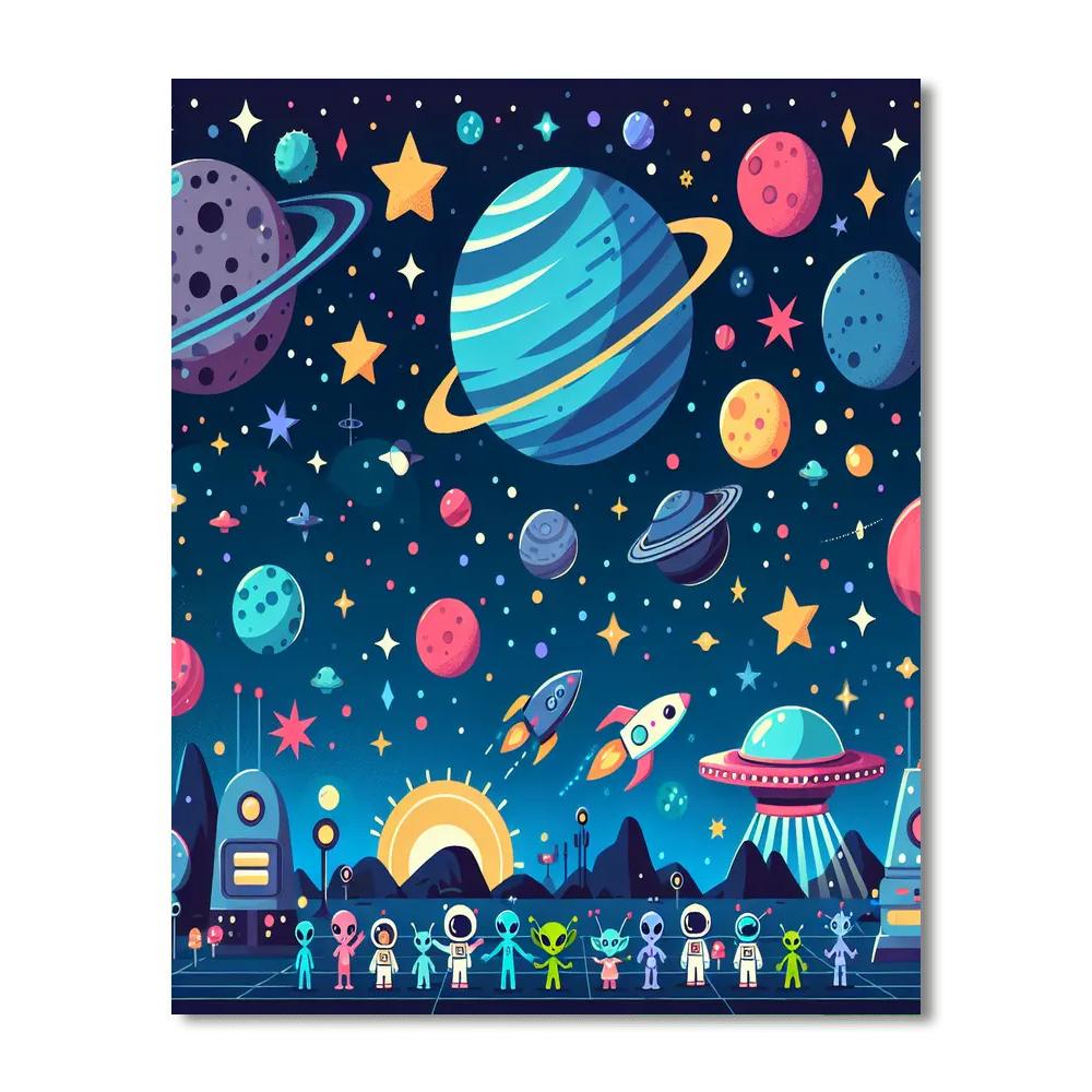Amazing Outer Space Paint By Numbers Kits