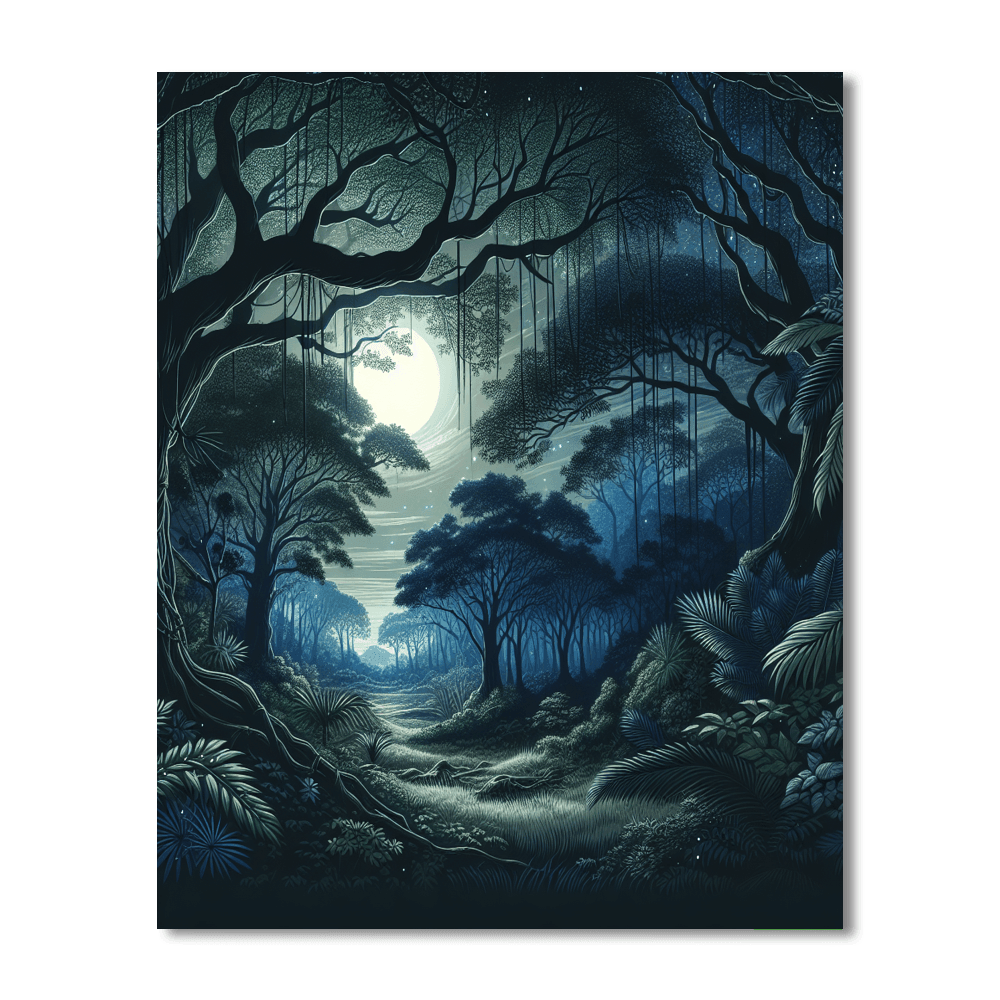 Forest Twilight Mystique Number Painting