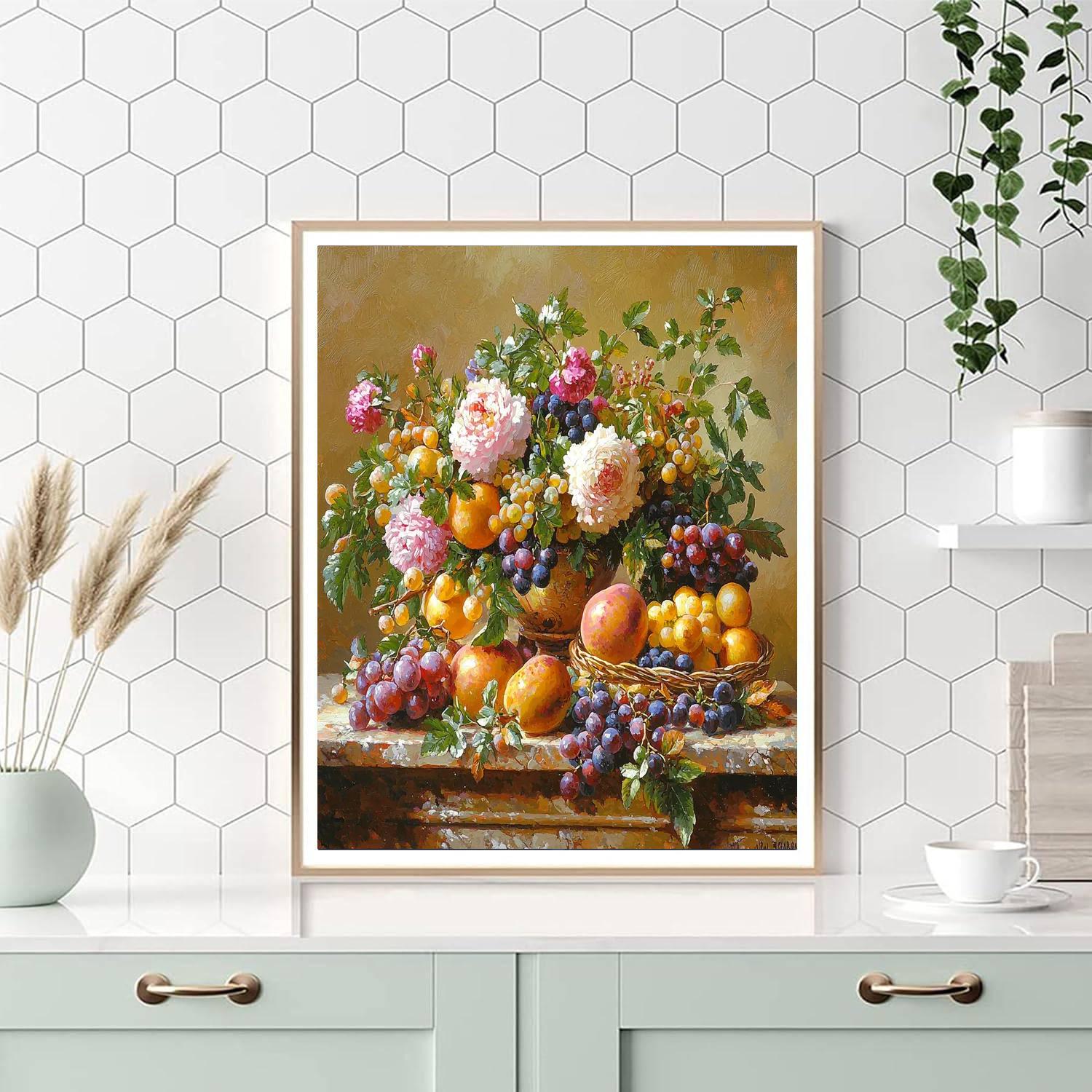 Jean-Baptiste-Siméon Chardin Inspired Elegant Still Life Harmony  Number Painting