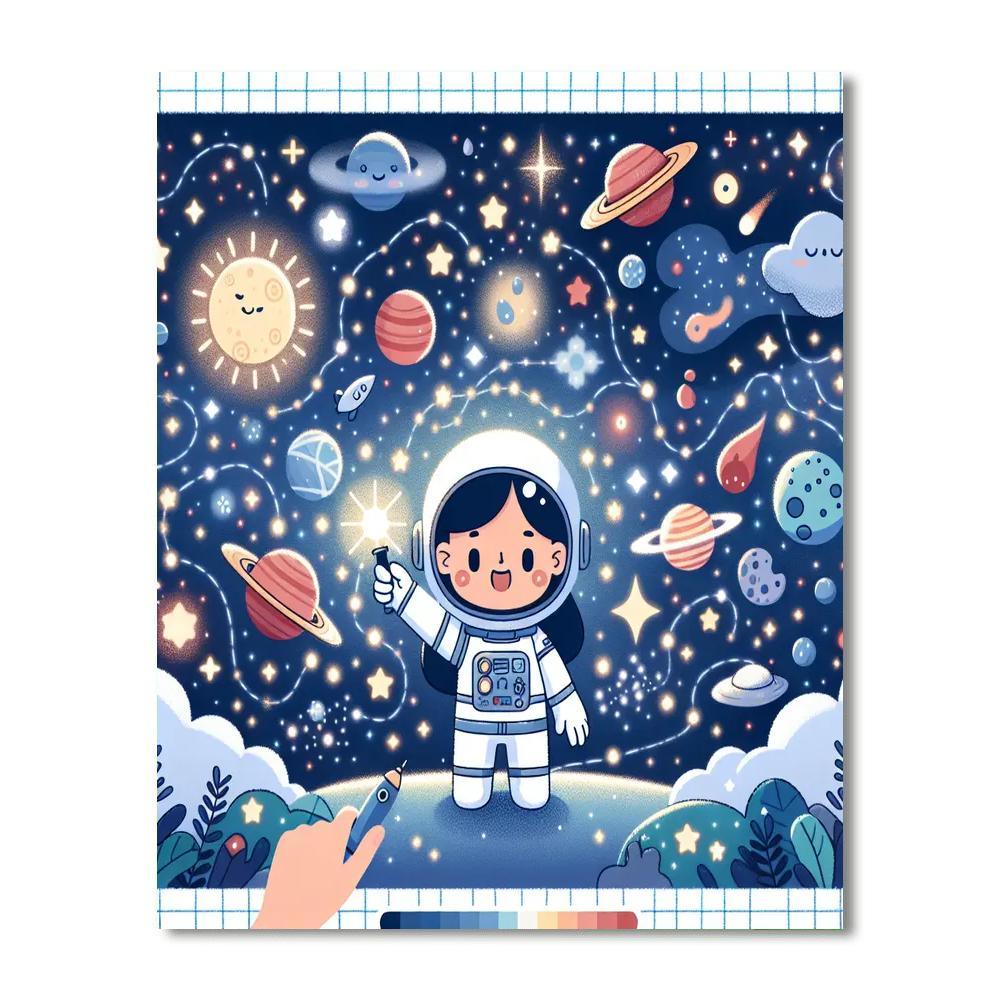 Galactic Space Mission Paint By Number