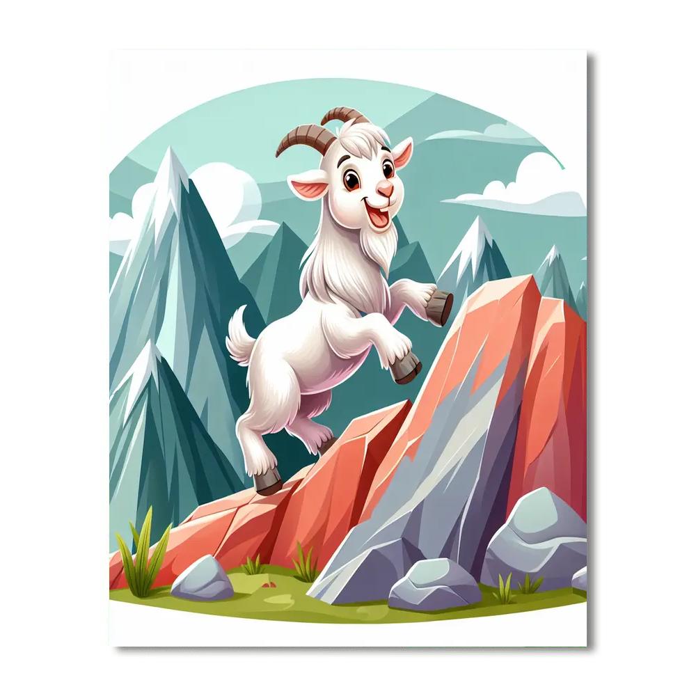 Merry Mountain Goat Numbered Painting Kits