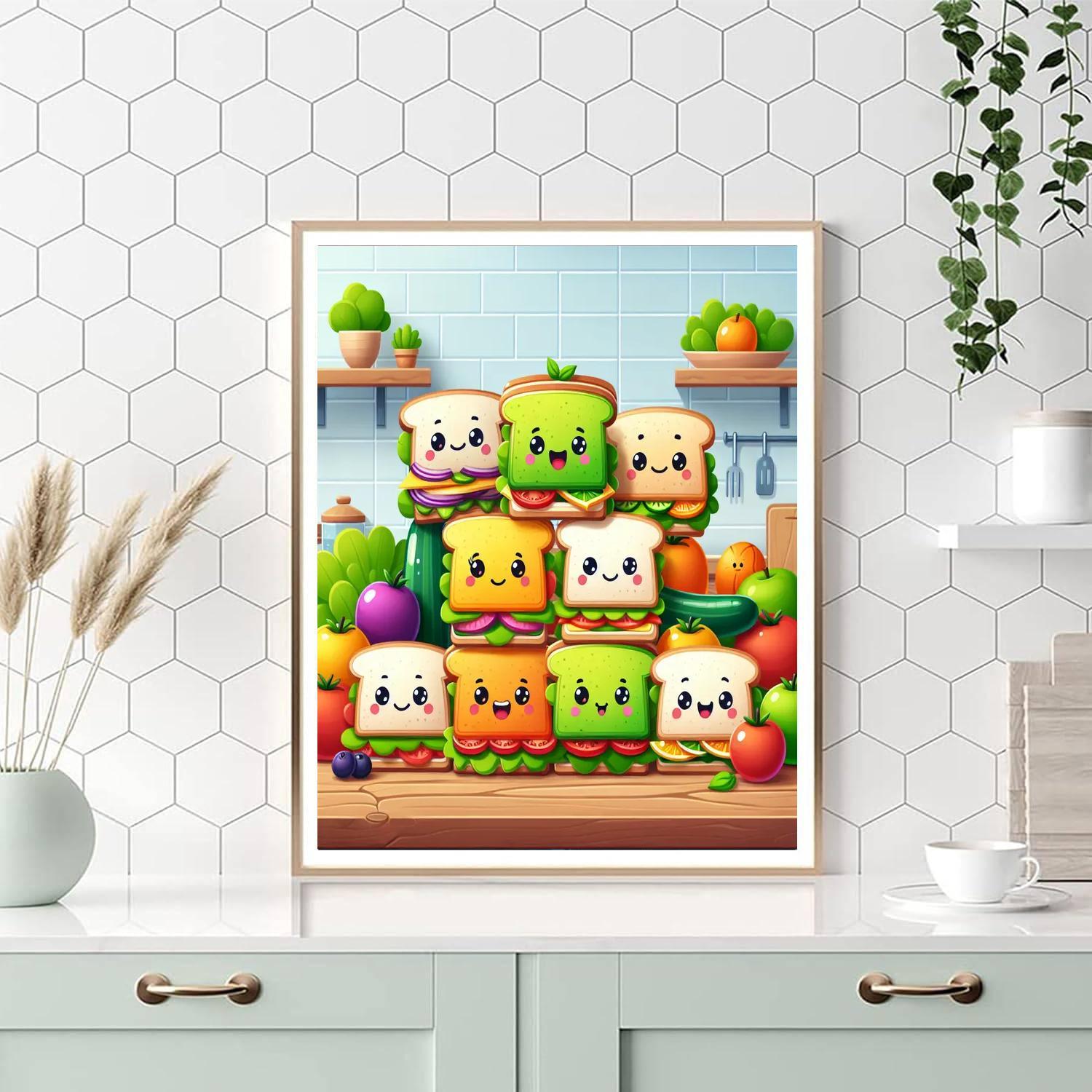 Silly Sandwiches Paint By Numbers Art