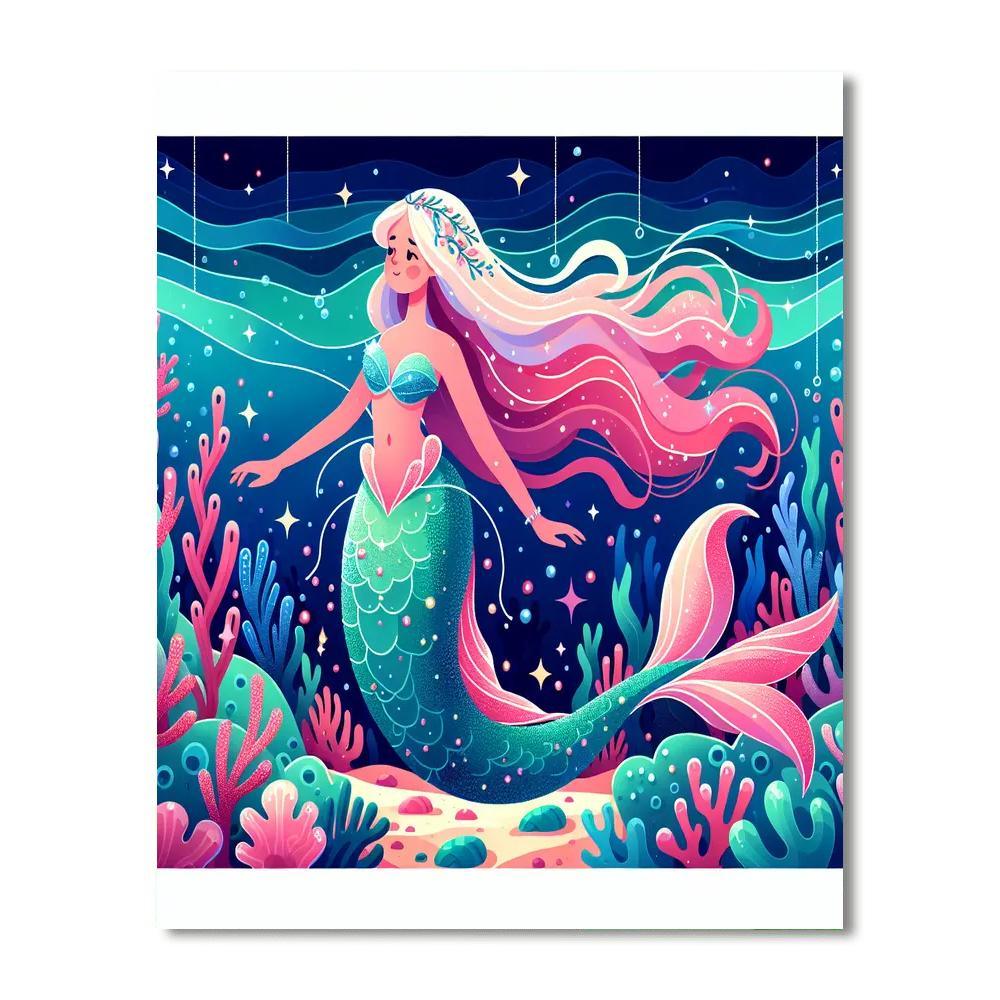 Majestic Magical Mermaid Painting By Numbers Kit