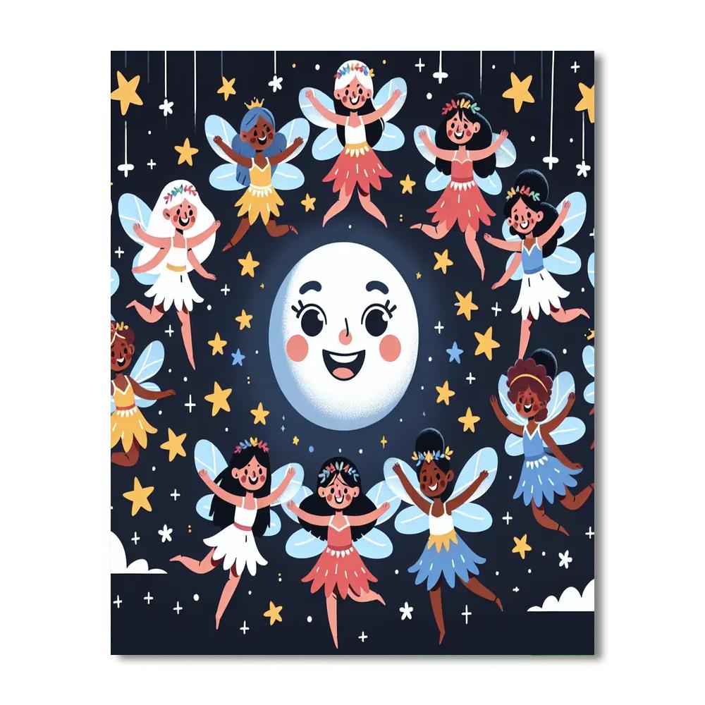 Starry Night Fairies Painting Number Kit