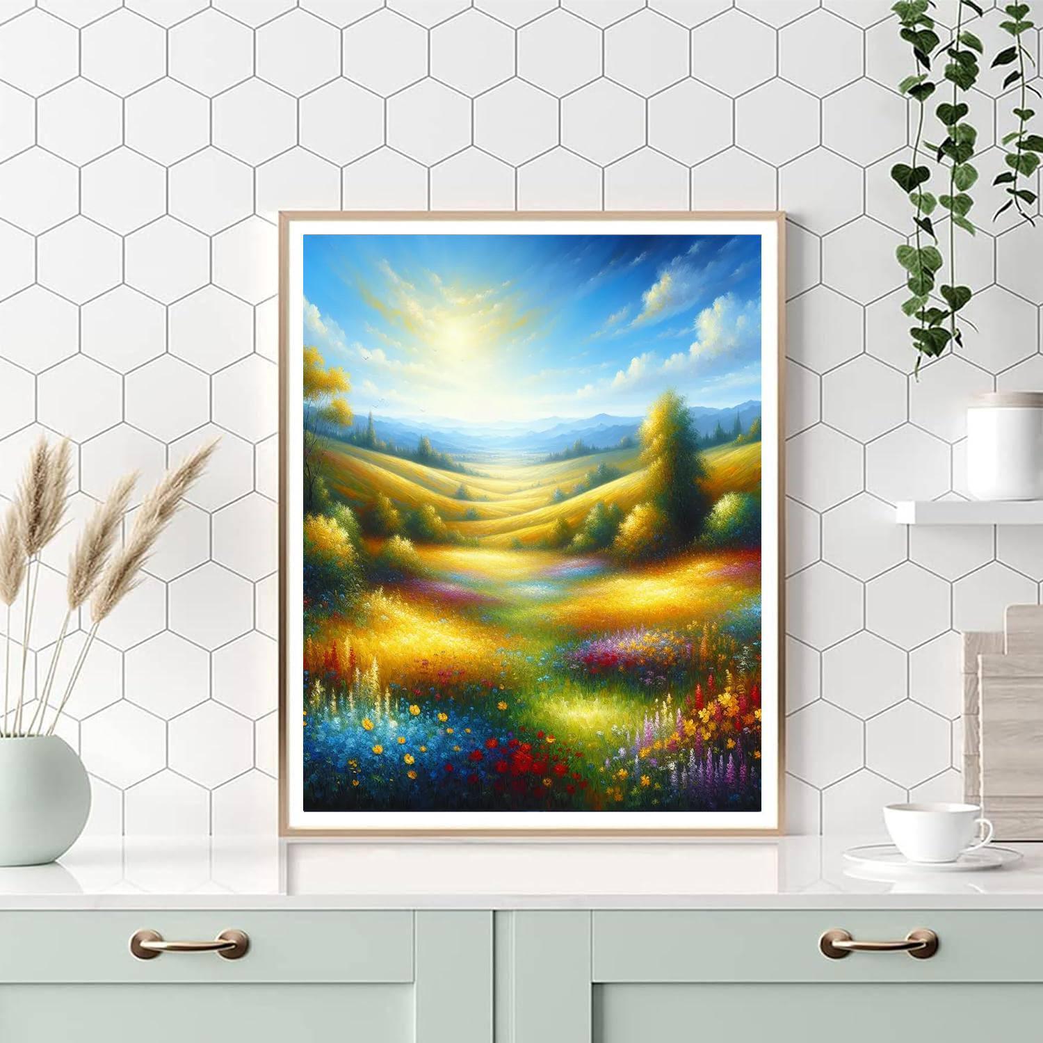 Breezy Summer Landscape Painting By Numbers Kit