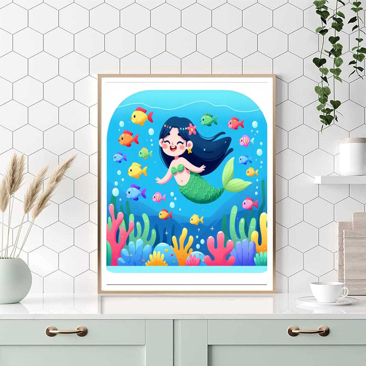 Seaside Mermaid Tale DIY Paint By Numbers