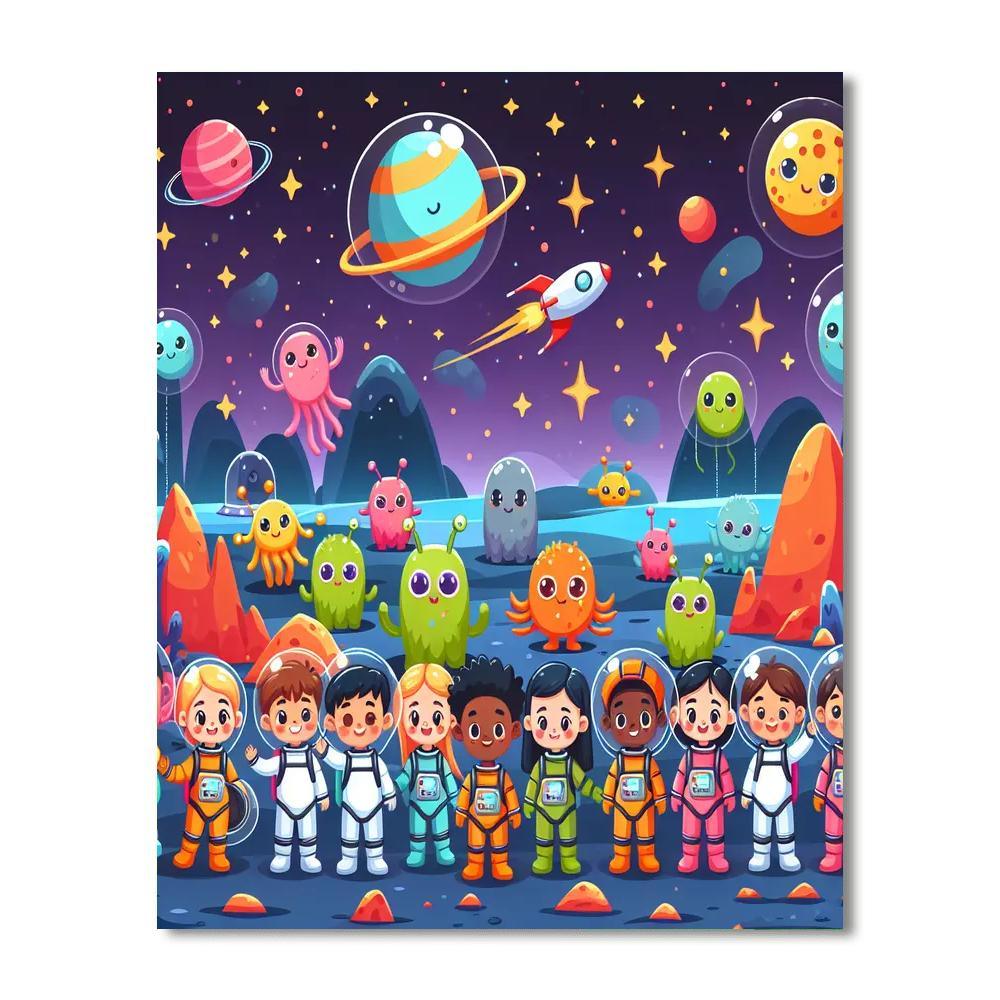 Daring Space Expedition Painting By Numbers Kit