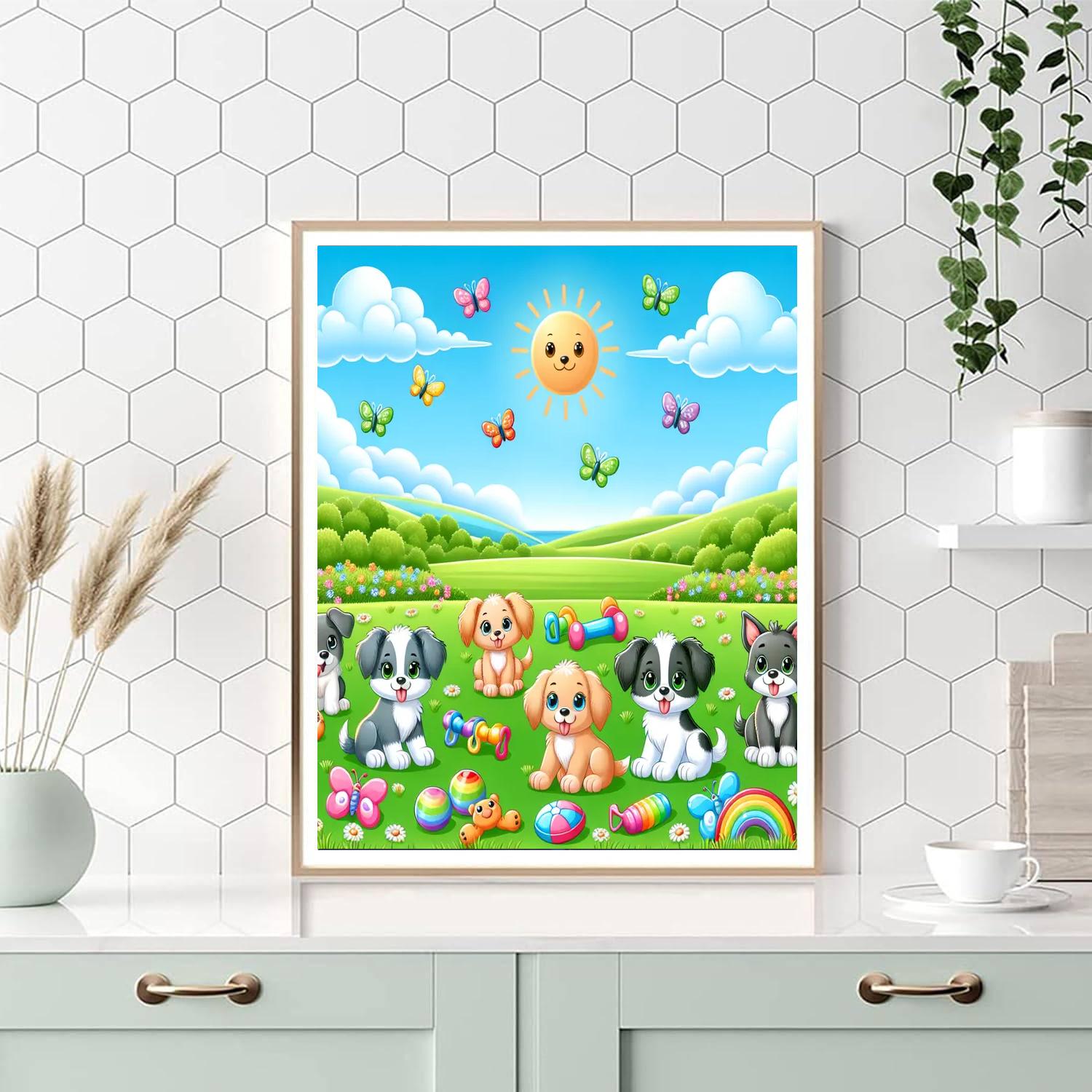 Puppy Playtime Park Paint By Number