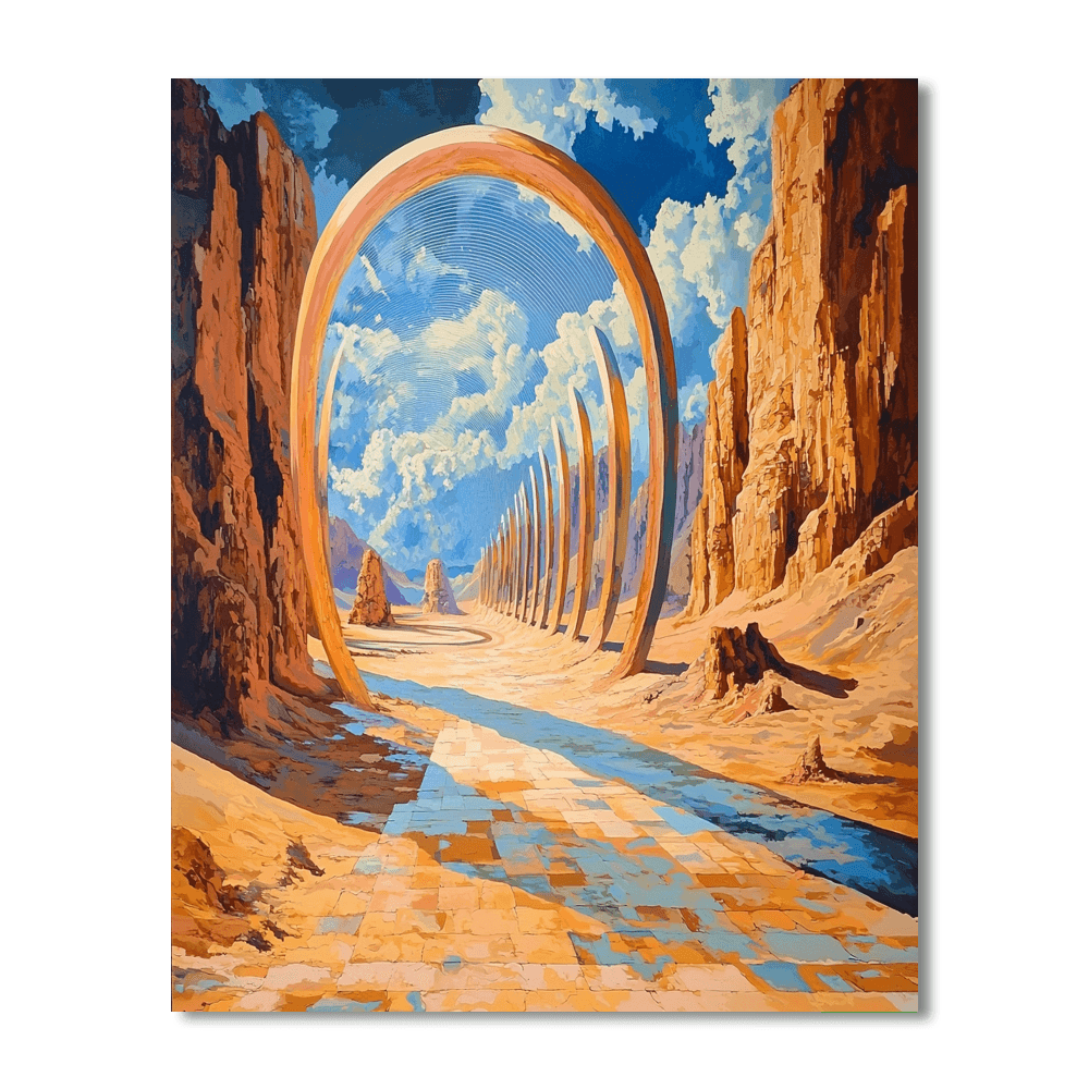 Salvador Dali Inspired Dali's Dreamy Desert  Painting By Numbers Kit
