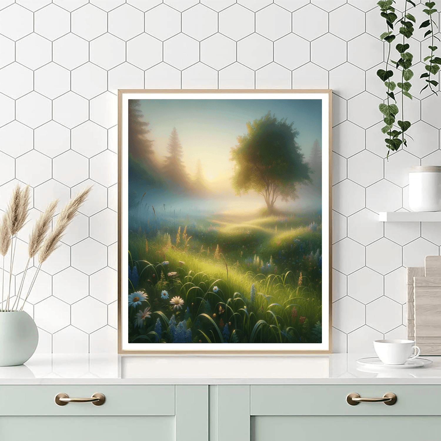 Morning Meadow Mist DIY Paint By Numbers