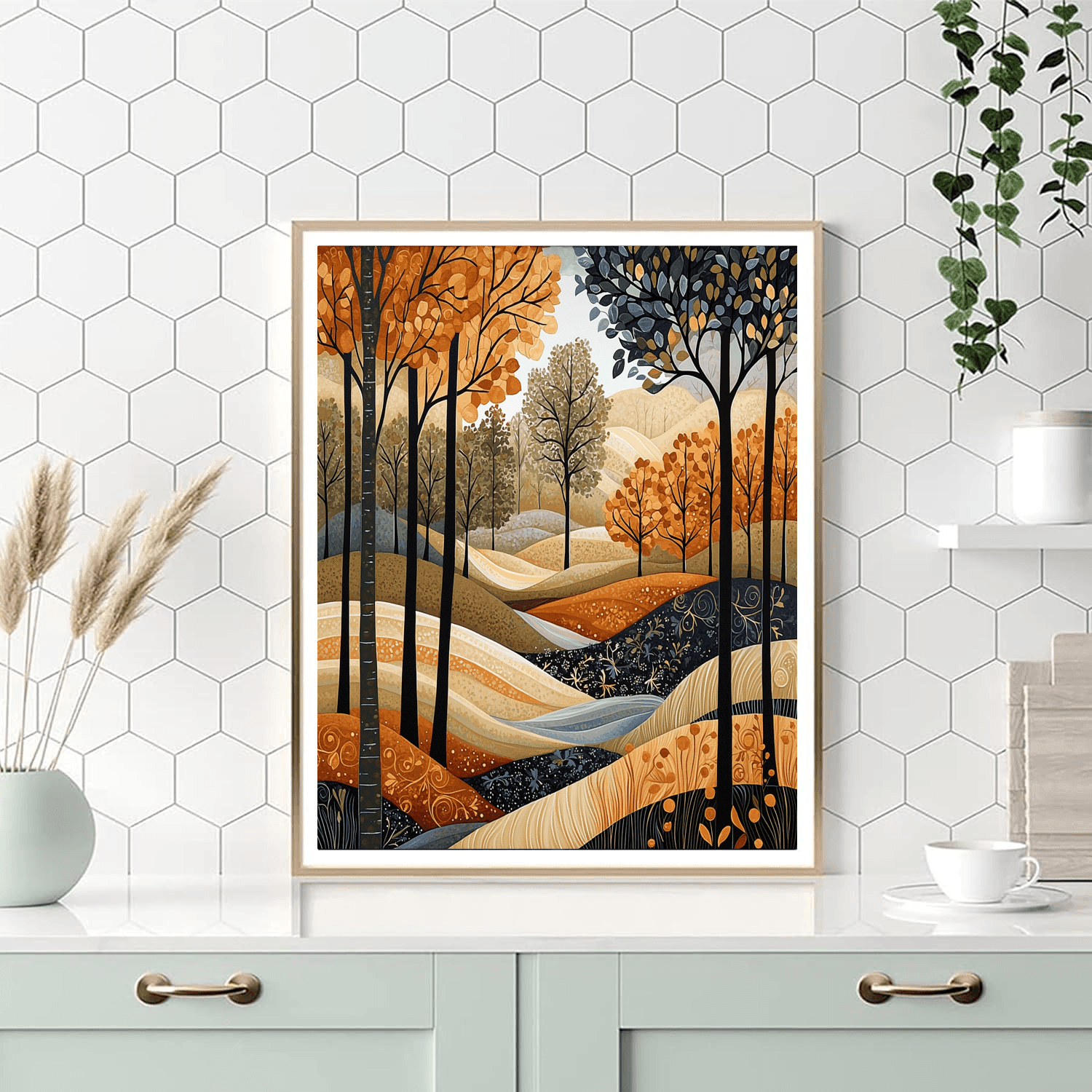 Art Nouveau Style Inspired Art Nouveau Woodland Harmony  Paint By Numbers Kits