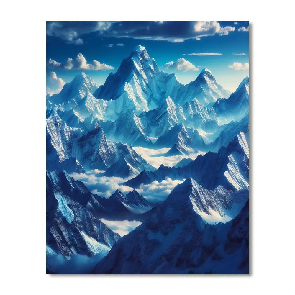 Majestic Himalayan Peaks DIY Paint By Numbers
