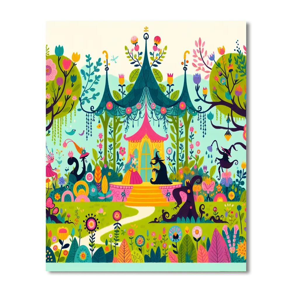 Magical Garden Exploration Painting Number Kit