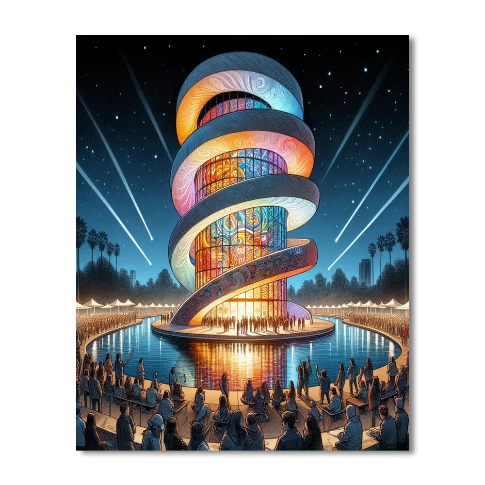 Guggenheim Bilbao’s Festival Of Lights Paint By Number
