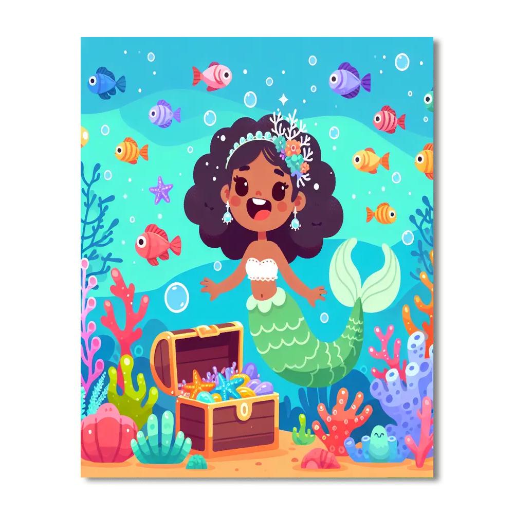 Mermaid's Treasure DIY Paint By Numbers